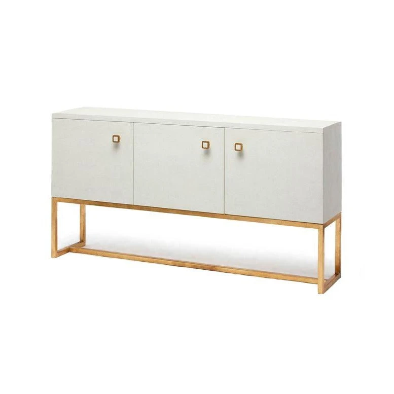 Made Goods New Arrivals Dallon 3 Door Buffet In Snow Faux Shagreen And Gold 1 Made Goods New Arrivals Dallon 3 Door Buffet In Snow Faux Shagreen And Gold