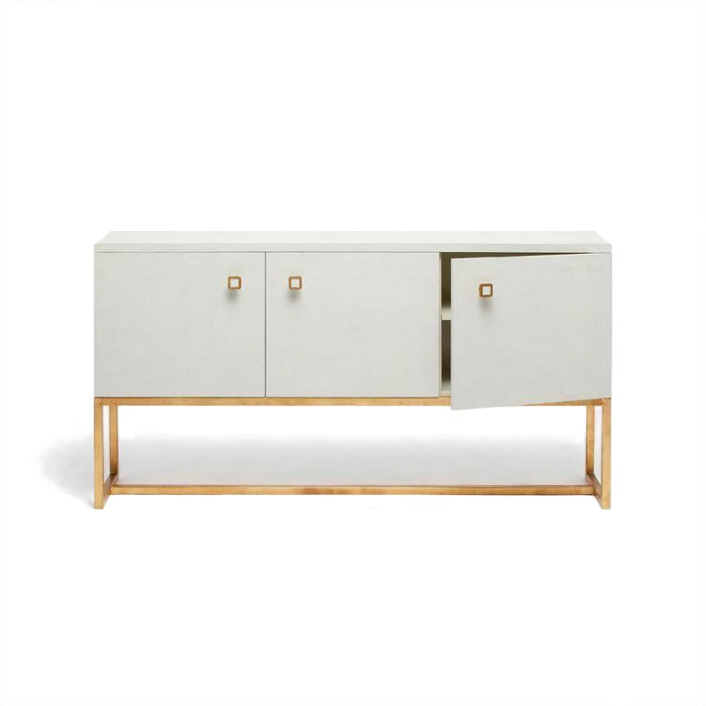 Made Goods New Arrivals Dallon 3 Door Buffet In Snow Faux Shagreen And Gold 7 Made Goods New Arrivals Dallon 3 Door Buffet In Snow Faux Shagreen And Gold