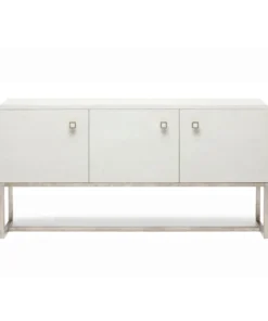 Made Goods Dallon 3 Door Buffet In Snow Faux Shagreen And Silver New Arrivals