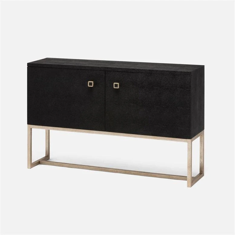 Made Goods Dallon 2 Door Buffet Black Faux Shagreen And Silver Steel New Arrivals 1 Made Goods Dallon 2 Door Buffet Black Faux Shagreen And Silver Steel New Arrivals