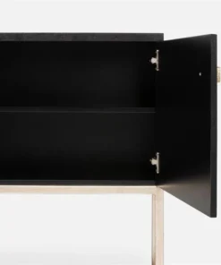 Made Goods Dallon 2 Door Buffet Black Faux Shagreen And Silver Steel New Arrivals 17 Made Goods Dallon 2 Door Buffet Black Faux Shagreen And Silver Steel New Arrivals