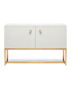 Made Goods Dallon 2 Door Buffet In Snow Faux Shagreen With Gold New Arrivals