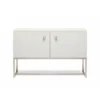 Made Goods Dallon 2 Door Buffet In Snow Faux Shagreen With Silver