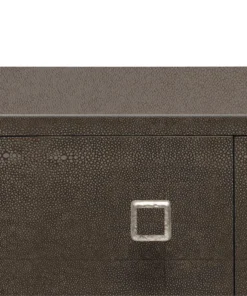 Made Goods Dallon 2 Door Buffet In Dark Mushroom Faux Shagreen With Silver New Arrivals