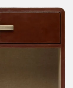 Made Goods Dante Double Nightstand Tobacco Leather