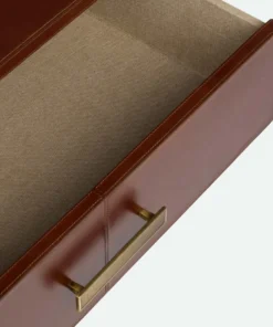 Made Goods Dante Double Nightstand Tobacco Leather