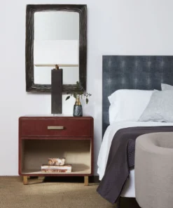 Made Goods Dante Double Nightstand Tobacco Leather