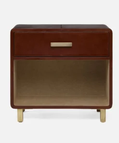 Made Goods Dante Double Nightstand Tobacco Leather