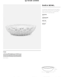 Made Goods New Arrivals Dara Bowl White