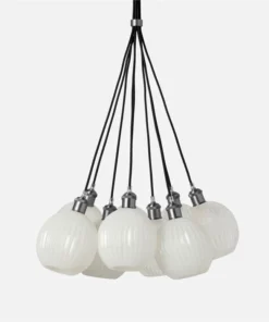 Made Goods Dax 9 Light Pendant Silver And Opaque