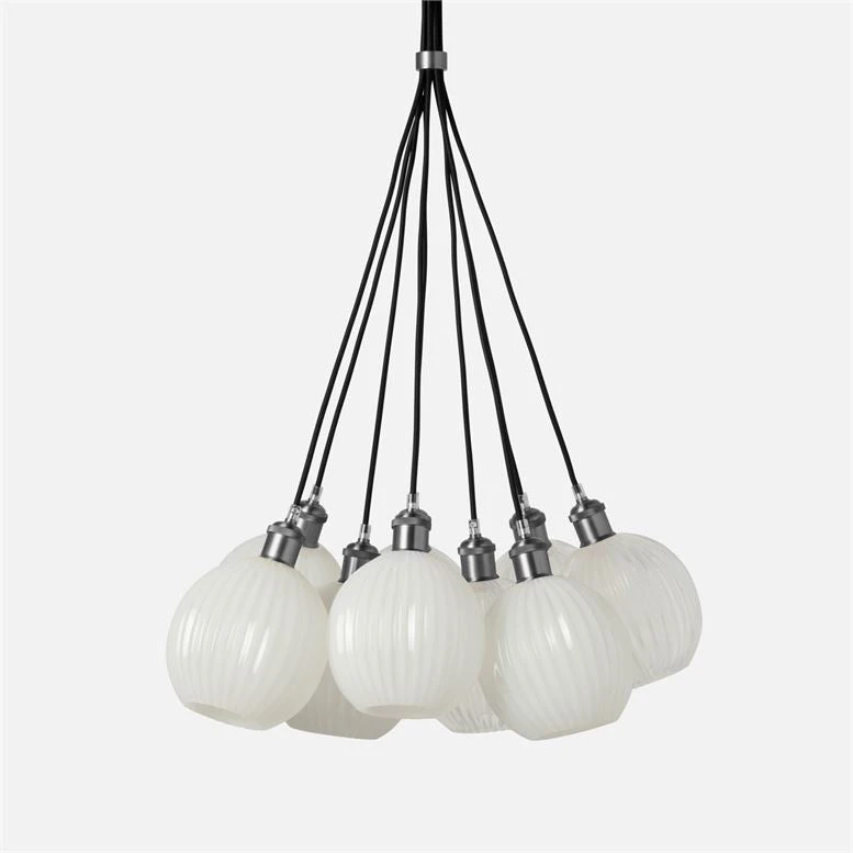 Made Goods Dax 9 Light Pendant Silver And Opaque 1 Made Goods Dax 9 Light Pendant Silver And Opaque