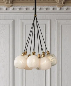 Made Goods Dax 9 Light Pendant Brass And Opaque New Arrivals