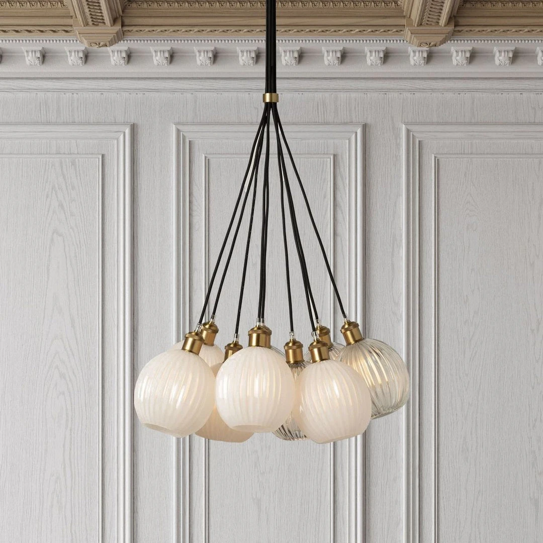 Made Goods Dax 9 Light Pendant Brass And Opaque New Arrivals 2 Made Goods Dax 9 Light Pendant Brass And Opaque New Arrivals