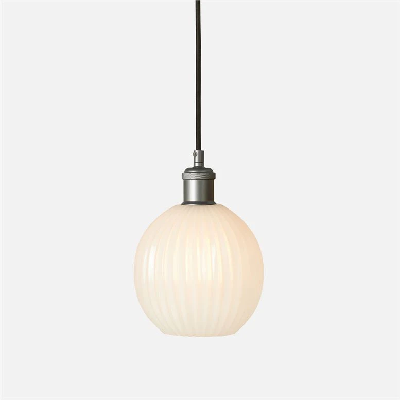 Made Goods New Arrivals Dax 1 Light Pendant Silver And Opaque 1 Made Goods New Arrivals Dax 1 Light Pendant Silver And Opaque
