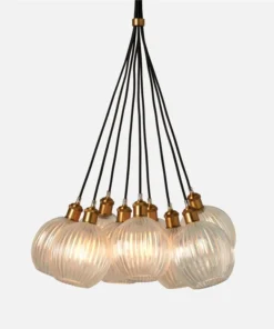 Made Goods New Arrivals Dax 9 Light Pendant Brass And Clear