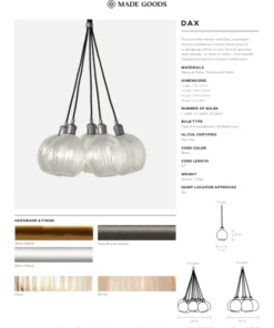 Made Goods Dax 1 Light Pendant Brass And Clear New Arrivals 5 Made Goods Dax 1 Light Pendant Brass And Clear New Arrivals