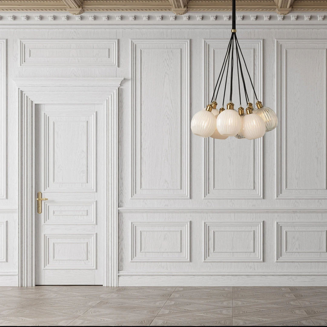 Made Goods Dax 9 Light Pendant Brass And Opaque New Arrivals 3 Made Goods Dax 9 Light Pendant Brass And Opaque New Arrivals