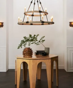 Made Goods New Arrivals Dean Chandelier Gray And Black Large