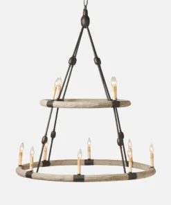 Made Goods New Arrivals Dean Chandelier Gray And Black Large