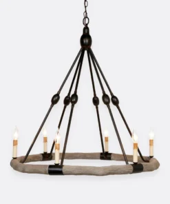 Made Goods New Arrivals Dean Chandelier Gray And Black Small