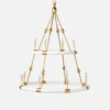 Made Goods Dean Chandelier White And Gold Large