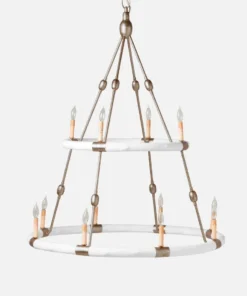 Made Goods Dean Chandelier White And Silver Large New Arrivals