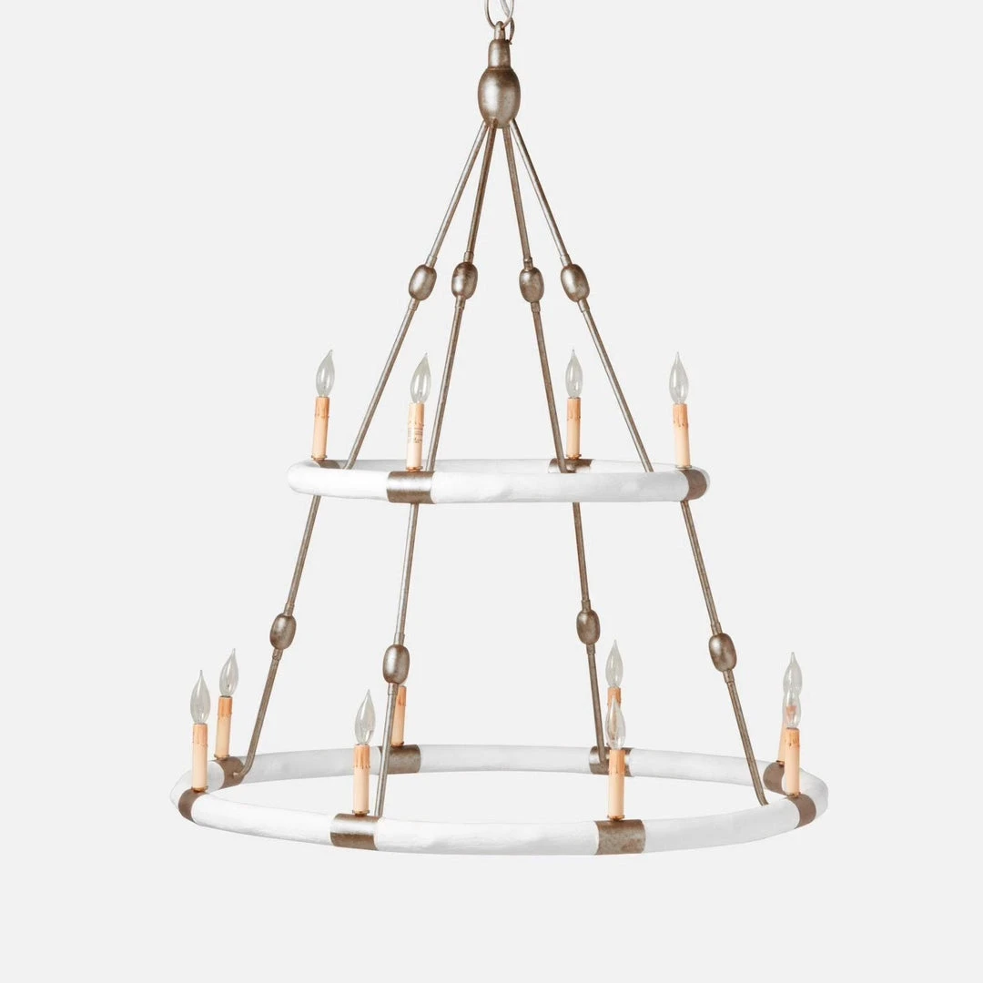 Made Goods Dean Chandelier White And Silver Large New Arrivals 1 Made Goods Dean Chandelier White And Silver Large New Arrivals