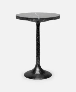 Made Goods Delancy Side Table Black And Marble New Arrivals