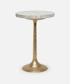 Made Goods New Arrivals Delancy Side Table Gold And Grey Eggshell