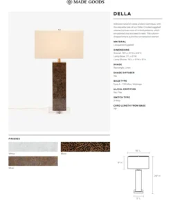 Made Goods New Arrivals Della Lamp White Lacquered Eggshell