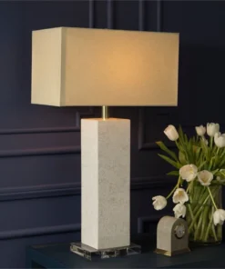 Made Goods New Arrivals Della Lamp White Lacquered Eggshell