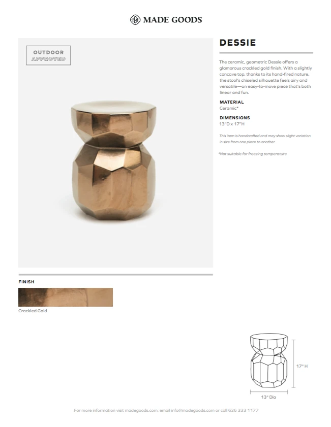 Made Goods New Arrivals Dessie Stool 4 Made Goods New Arrivals Dessie Stool