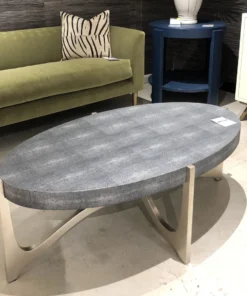 Made Goods New Arrivals Dexter Coffee Table Silver And Cool Gray Faux Shagreen