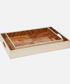 Made Goods Dixon Tray Set Natural Teak