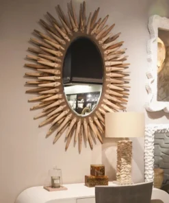 Made Goods Donatella Oval Mirror Natural