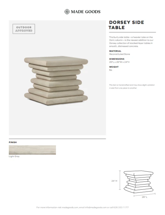 Made Goods New Arrivals Dorsey Side Table 6 Made Goods New Arrivals Dorsey Side Table