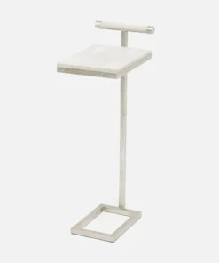 Made Goods Ellery Accent Table Blanc And Silver New Arrivals