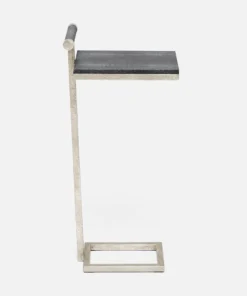 Made Goods New Arrivals Ellery Accent Table Cool Gray And Silver