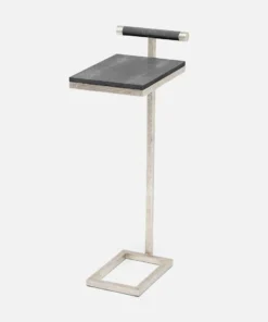 Made Goods New Arrivals Ellery Accent Table Cool Gray And Silver