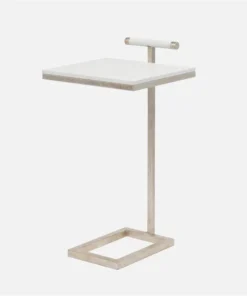 Made Goods Ellery Laptop Table Blanc And Silver New Arrivals