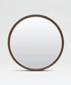 Made Goods Emma Mirror Dark Mushroom Faux Shagreen