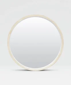 Made Goods Emma Mirror Ivory Faux Shagreen