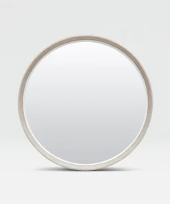 Made Goods Emma Mirror Sand Faux Shagreen
