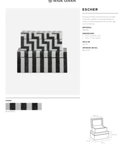 Made Goods Escher Box Set Black And White Marble New Arrivals