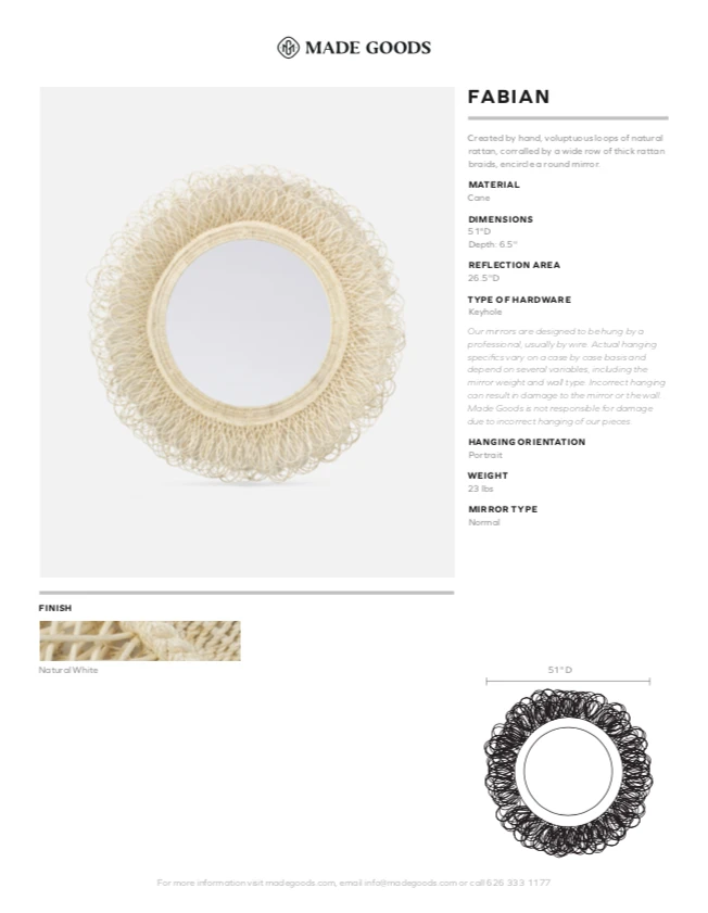 Made Goods New Arrivals Fabian Mirror Cane 8 Made Goods New Arrivals Fabian Mirror Cane