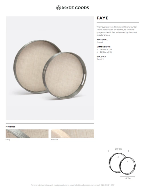Made Goods Faye Round Tray Set Of Two Natural Buntal 2 Made Goods Faye Round Tray Set Of Two Natural Buntal