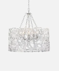 Made Goods New Arrivals Finnegan Chandelier Clear And Silver