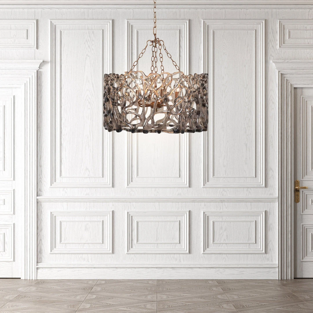 Made Goods Finnegan Chandelier Smoke And Gold New Arrivals 2 Made Goods Finnegan Chandelier Smoke And Gold New Arrivals