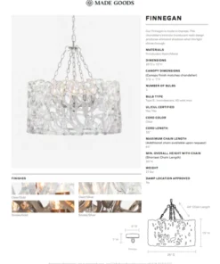 Made Goods Finnegan Chandelier Clear And Gold 5 Made Goods Finnegan Chandelier Clear And Gold