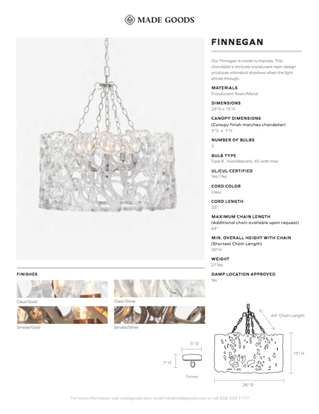 Made Goods Finnegan Chandelier Smoke And Gold New Arrivals 8 Made Goods Finnegan Chandelier Smoke And Gold New Arrivals